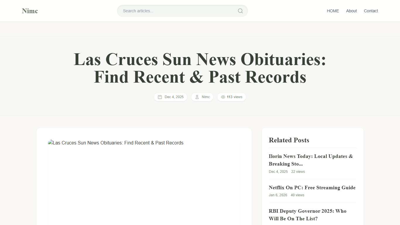 Las Cruces Sun News Obituaries: Find Recent & Past Records